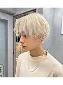 ブロンドヘアー×MEN’S HAIR ×波巻き