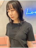 外ハネボブ×アッシュベージュ