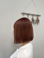 ジウ 上通り(JIU)&nbsp;20代30代小顔ゆるふわショートオレンジレッド