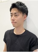 アップバング ツーブロック バーバーフェードカットM1021