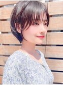 大人可愛い20代30代小顔丸みショートボブマッシュ