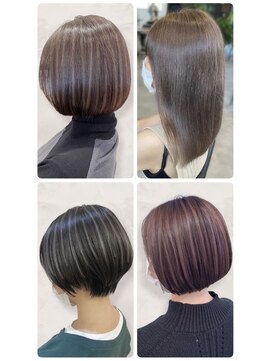 美容室フルール 30代40代髪質改善ココアブラウン艶感赤み消し