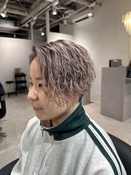 ハーツ 船橋(HEARTS) ハンサムショート×スパイラルパーマ【船橋/白髪ぼかし】