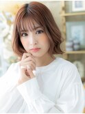 ■ベージュピンクブラウン外ハネボブパーマ23-3浦和20代30代40代