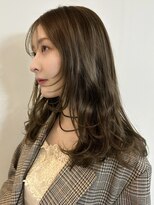 メゾンアクア 表参道(Maison ACQUA)&nbsp;☆ブリーチなしダブルカラー オリーブ オリーブベージュ ボブ