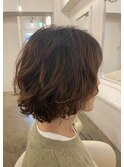 癖毛風ゆるくしゃっとパーマとボブ【恵比寿KIMIDORI】