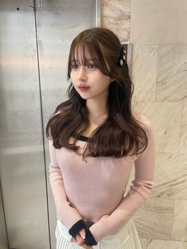 リリー(Lilley) くすみベージュ×姫カットレイヤー×韓国風巻き【ayana】