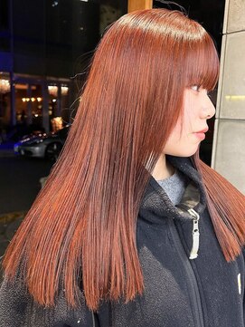 トゥコ(tuco) オレンジブラウン オレンジカラー　ブリーチなし　ロング　暖色