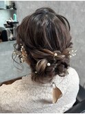 編み込みヘアアレンジ