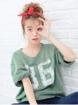 アース 霧島国分店(HAIR&MAKE EARTH) 簡単おだんご×バンダナアレンジ