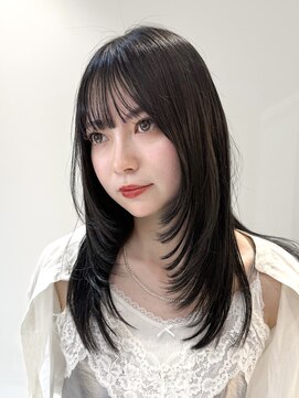 ロンドアンメゾン 原宿(Lond un Maison.) くびれヘア/顔周り/韓国/レイヤーカット/黒髪/ロング/前髪/原宿