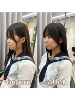 ヘアサロン ドットプラス 町田店(dot. plus)&nbsp;黒髪カタログ/クラゲヘアー/オリーブグレー/町田