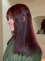 パークレーン アイス イヴェン(park lane ICI yeven)&nbsp;ブリーチなしチェリーレッドピンクラベンダー縮毛矯正ストレート