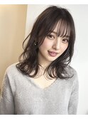 サイドバングレイヤーミディアムシャギー