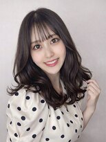 ヘアリゾート粋 新宿三丁目本店&nbsp;透明感ダークブラウン/レイヤーカット/顔まわりカット