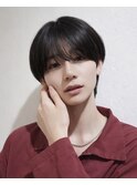 韓国シースルーラウンドマッシュ黒髪