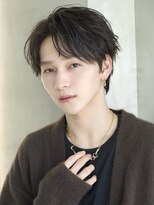 エイド 本店(aid) 清潔感ショートニュアンスアップバング毛流れパーマコンマバング