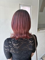 ピエドプールポッシュ(PiED DE POULE POCHE)&nbsp;ブリーチで作るピンクオレンジ
