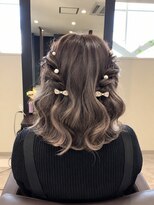 リオリス ヘア サロン(Rioris hair salon) 編み込みハーフアップ/ミディアム/ヘアアレンジ