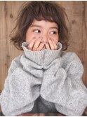 スモーキーカラー＊スタイリングはクシャッとドライに