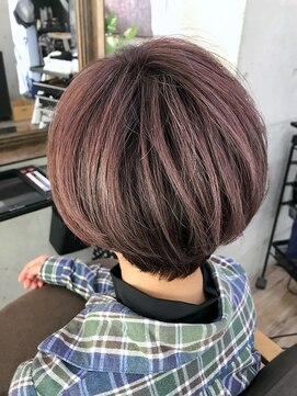 トータルビューティーステラ(TOTAL BEAUTY STELLA) 大人かわいい小顔ショートボブ30代40代50代　ピンクブラウン