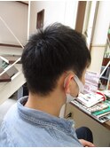 《見附 今町》メンズ 黒髪 ナチュラルベリーショート