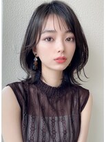 シルクレイ 吉祥寺店(Silk-lei)&nbsp;大人かわいいフェザーバング外ハネボブ黒髪30代40代吉祥寺