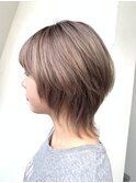 ＊ウルフカットハイトーンピンクベージュインナーカラー