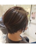 丸みショートボブスタイル