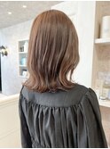 福山市美容室Caary人気 トレンドミディアム柔らかセミディ