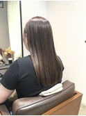 サラ艶ロング×メテオGL髪質改善×アッシュオリーブ×