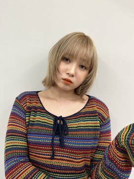 ロンドソレイユ 池袋(Lond soleil) ボブ/前髪カット/レイヤーカット×ケアブリーチ/デザインカラー