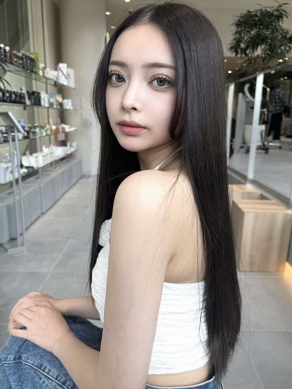 しほちゃん顔まわりレイヤー美髪ロング：L217987367｜ミンクス渋谷