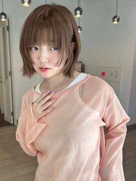 ユーフォリア 銀座本店(Euphoria) ストレート　艶カラー　くびれボブ　髪質改善　20代30代
