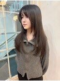 黒髪ストレートレイヤー　メルティカラー　似合わせカット
