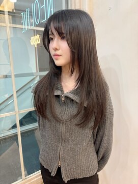 ネオリーブカップ 町田店(Neolive capu) 黒髪ストレートレイヤー メルティカラー 似合わせカット