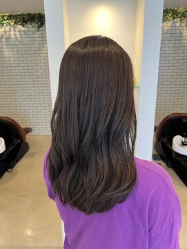 アドラーブル はなみずき店(adorable) ブリーチなしアッシュバイオレット×セミロング