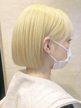 六本木美容室 西麻布店 ミニボブカット◎ブロンドカラー