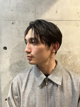 リベルテ グリット(Liberte Grit) シースルーマッシュメンズ縮毛矯正フェザーセンターパート