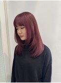 チェリーレッド 暖色カラー 春カラー ブリーチカラー HR-88