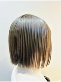 【20代30代】切りっぱなしボブｘオリーブベージュ