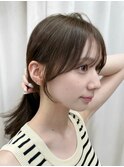 #75/韓国/韓国風/レイヤーカット/後れ毛/くびれヘア/前髪/原宿