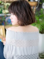 カバーヘア ブリス 大宮西口(COVER HAIR bliss) ナチュラルアッシュブラウンくせ毛ボブパーマh4大宮20代30代40代