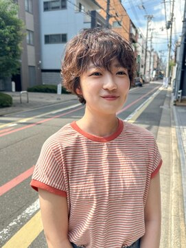 クルー(Creww KYOTO) くしゃっとパーマのマッシュショート