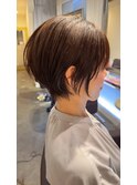 耳かけショートボブ/大人ショート/大人ボブ/白髪染め/40代