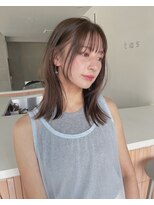 タス(tas)&nbsp;レイヤーカット/フェイスレイヤー/ミディアムレイヤー/ベージュ