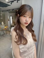 ユヌ(Une) くるみちゃんヘアセット前髪カットブリーチなしカラー
