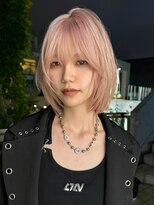 サンクプロジェクト(cinq PROJECT)&nbsp;小顔見えレイヤーボブ×ピンクベージュ＊