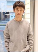 『メンズオン眉ショート』ダウンバングショート/マレットヘア