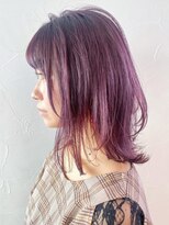 アイティーバイアルバム 八王子店(IT by ALBUM)&nbsp;ラベンダー_Aラインボブかきあげロングマロンベージュ_ba322023